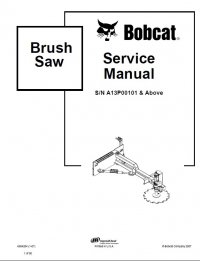 repair manual Bobcat Brush Saw Service Manual PDF