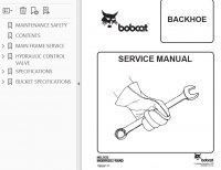 repair manual Bobcat Backhoe 406, 506, 607, 709, 709FDS, 8811, MO6 Service Manual PDF