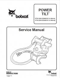 repair manual Bobcat PTX3, PTX4 Power Tilt Service Manual PDF