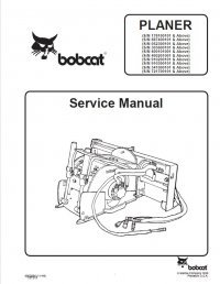 repair manual Bobcat Planer Service Manual PDF