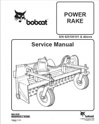 repair manual Bobcat Power Rake Service Manual PDF
