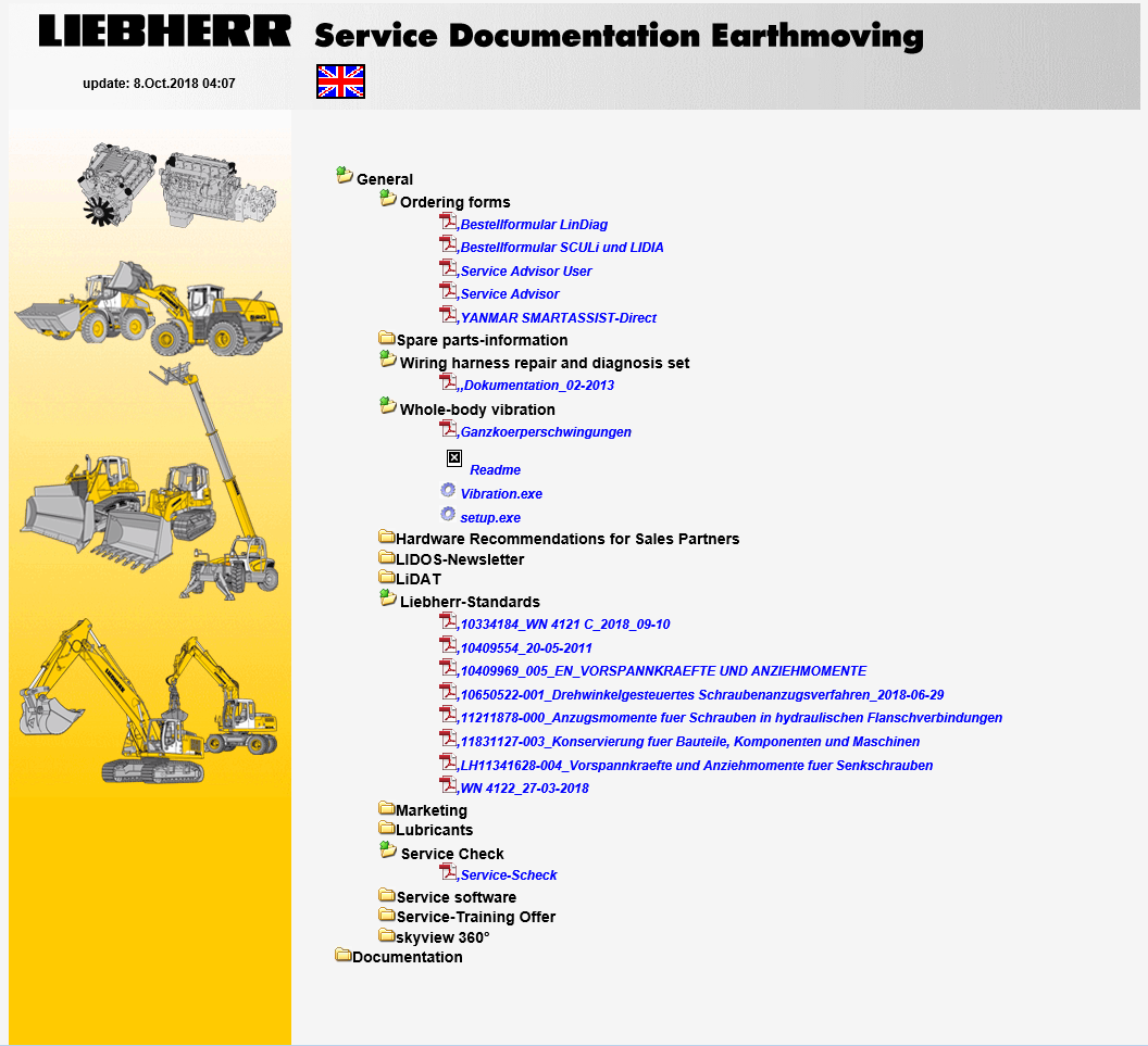 repair manual Liebherr Lidos Parts and Service Documentation Offline 2018