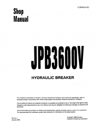 repair manual Komatsu Hydraulic Breaker JPB3600V Set of Manuals PDF