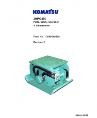 repair manual Komatsu JHPC400 Parts, Safety, Operation and Maintenance