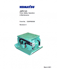 repair manual Komatsu JHPC145 Parts, Safety, Operation and Maintenance PDF