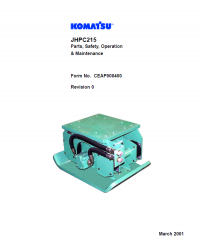 repair manual Komatsu JHPC215 Parts, Safety, OM Manual