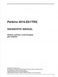 repair manual Perkins 4016-E61TRS Engine Diagnostic Manual PDF