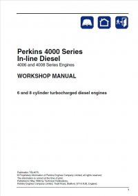 repair manual Perkins 4006, 4008 Series In-Line Diesel Engines Workshop Manual PDF