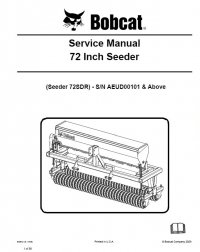 repair manual Bobcat 72 Inch Seeder Service Manuals PDF