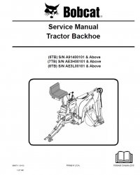 repair manual Bobcat 6TB, 7TB, 8TB Tractor Backhoe Service Manuals PDF