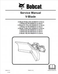 repair manual Bobcat 60, 72, 84, 96, 108 Inch V - Blade Service Manual PDF