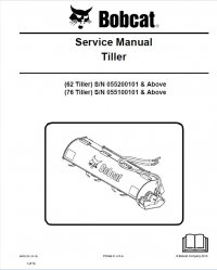 repair manual Bobcat 62 Inch, 76 Inch Tiller Service Manual PDF