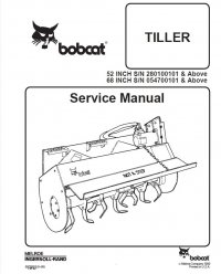repair manual Bobcat 52 Inch, 68 Inch Tiller Service Manual PDF
