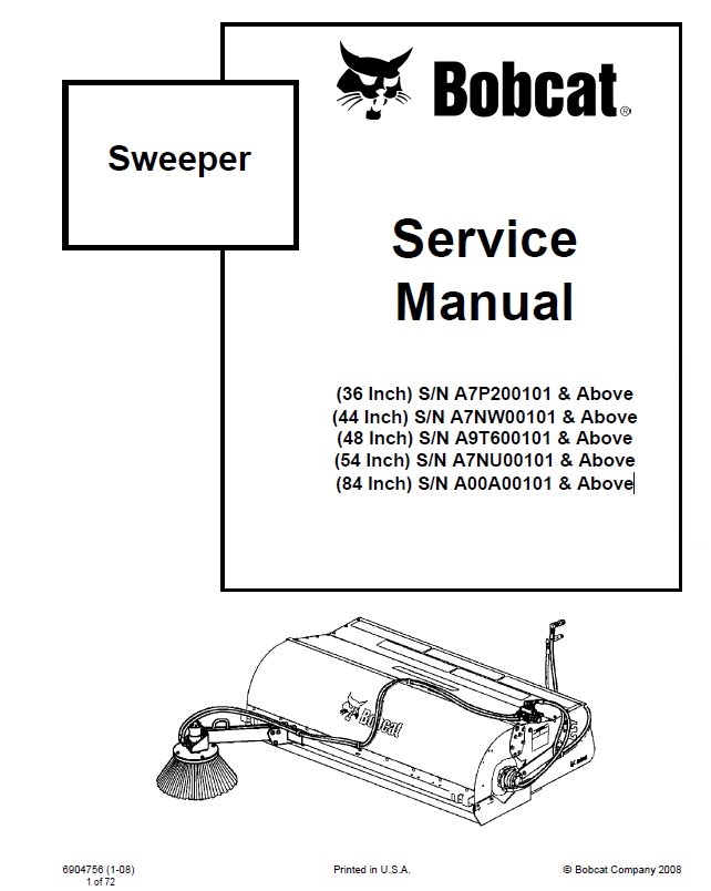 Bobcat Sweeper Parts Diagram