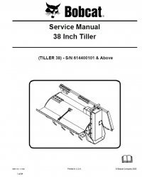 repair manual Bobcat 38 Inch Tiller Service Manual PDF