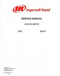 repair manual Bobcat ZX75, ZX125 Load Excavator Service Manual PDF