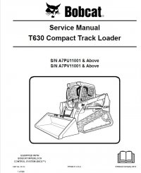 repair manual Bobcat T630 Compact Track Loader Service Manual PDF