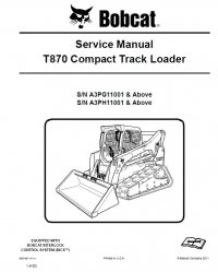 repair manual Bobcat T870 Compact Track Loader Service Manual PDF