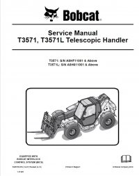 repair manual Bobcat T3571, T3571L Telescopic Handlers Service Manual PDF