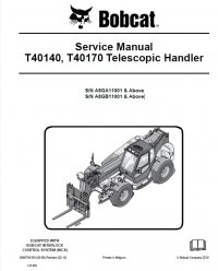 repair manual Bobcat T40140, T40170 Telescopic Handler Service Manual PDF