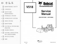 repair manual Bobcat V518 VersaHANDLER Service Manual PDF