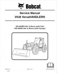 repair manual Bobcat V638 VersaHANDLER Service Manual PDF