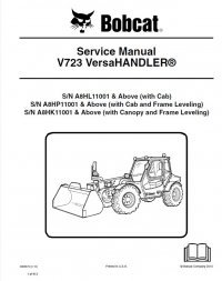 repair manual Bobcat V723 VersaHANDLER Service Manual PDF