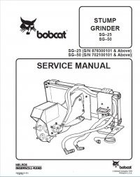Bobcat SG-25, SG-50 Stump Grinder Service Manual PDF