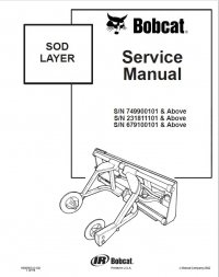 repair manual Bobcat Sod Layer Service Manual PDF