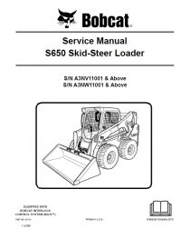 repair manual Bobcat S650 Skid-Steer Loader Service Manual PDF