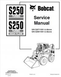 Bobcat S250Turbo S250Turbo HF Loader Service Manual PDF