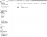 repair manual Lexus LS460 Repair Manual 09.2012/08.2015