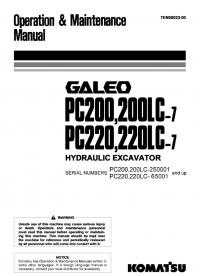 repair manual Komatsu Hydraulic Excavator PC200-210-220-7 Set PDF Manuals
