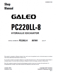 repair manual Komatsu Hydraulic Excavator PC200-210-220-8  PDF Set Manuals