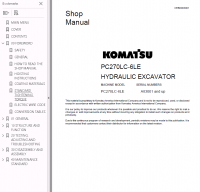 repair manual Komatsu Hydraulic Excavator PC270-6 Set Manuals of PDF