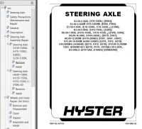 repair manual Hyster Class 5 For E019 Europe Internal Combustion Engine Trucks PDF Manual