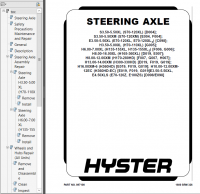 repair manual Hyster Class 5 For F007 (H8.00-12.00XM Europe) Trucks PDF Manual