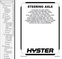 repair manual Hyster Class 5 For G007 (H8.00-12.00XM Europe) Trucks PDF Manual