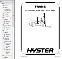 repair manual Hyster Class 5 For G006 (H6.00-7.00XL Europe) Internal Combustion Engine Trucks PDF Manual