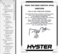 repair manual Hyster Class 5 For N005 Europe Internal Combustion Engine Trucks PDF Manual