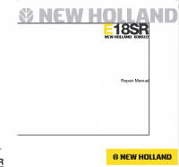 repair manual New Holland E18SR Hydraulic Excavator Workshop Manual PDF