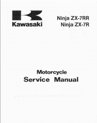 repair manual Kawasaki Ninja ZX-7RR, ZX-7R Motorcycle Service Manual PDF