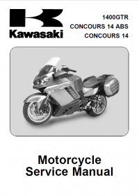 repair manual Kawasaki Motorcycles 1400GTR, Concours 14 ABS, 14 Service Manual PDF