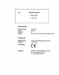 repair manual Liebherr L538 - 1268 Wheel Loader Service Manual PDF