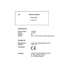 repair manual Liebherr L 508 - 1261 Wheel Loader Service Manual PDF