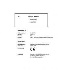 repair manual Liebherr L 508 - 1580 Wheel Loader Service Manual PDF