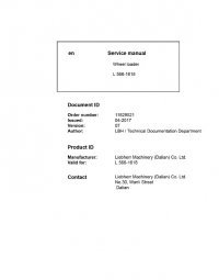 repair manual Liebherr L 566 - 1618 Wheel Loader Service Manual PDF