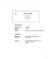 repair manual Liebherr L 556 - 1289 Wheel Loader Service Manual PDF