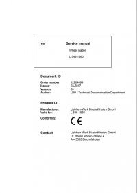 repair manual Liebherr L 546 - 1560 Wheel Loader Service Manual PDF