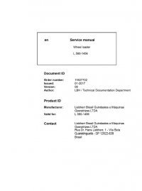 repair manual Liebherr L 580 - 1456 Wheel Loader Service Manual PDF